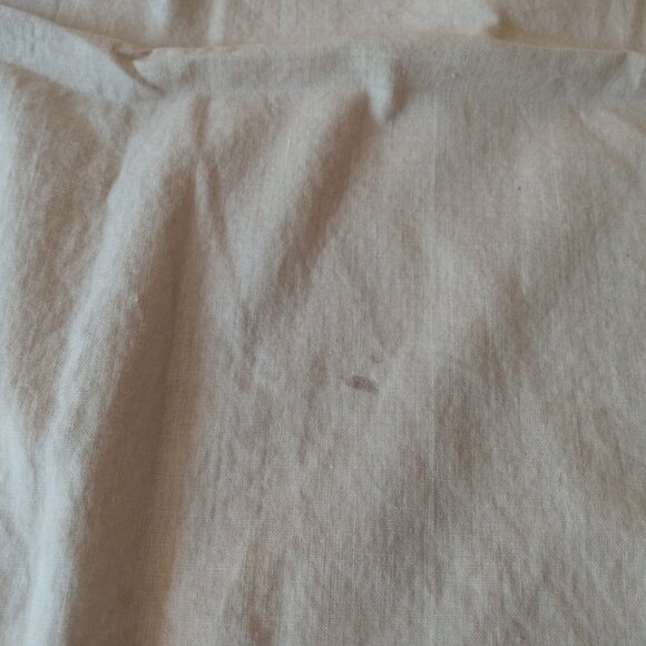 Vintage Tablecloth Primitive Hand Embroidered "Grandma" Red Rose Green Leaves - Picture 5 of 16